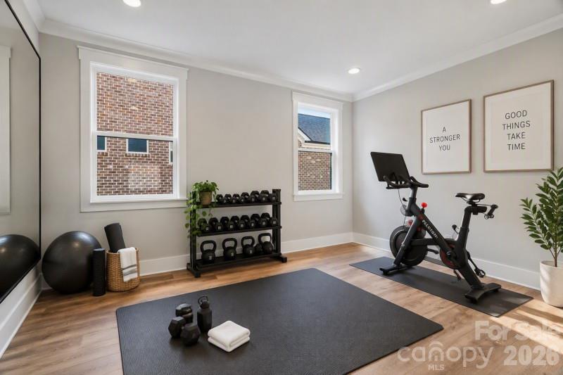 Virtually Staged Home Gym - 10938 Old Ravine Trail, Huntersville