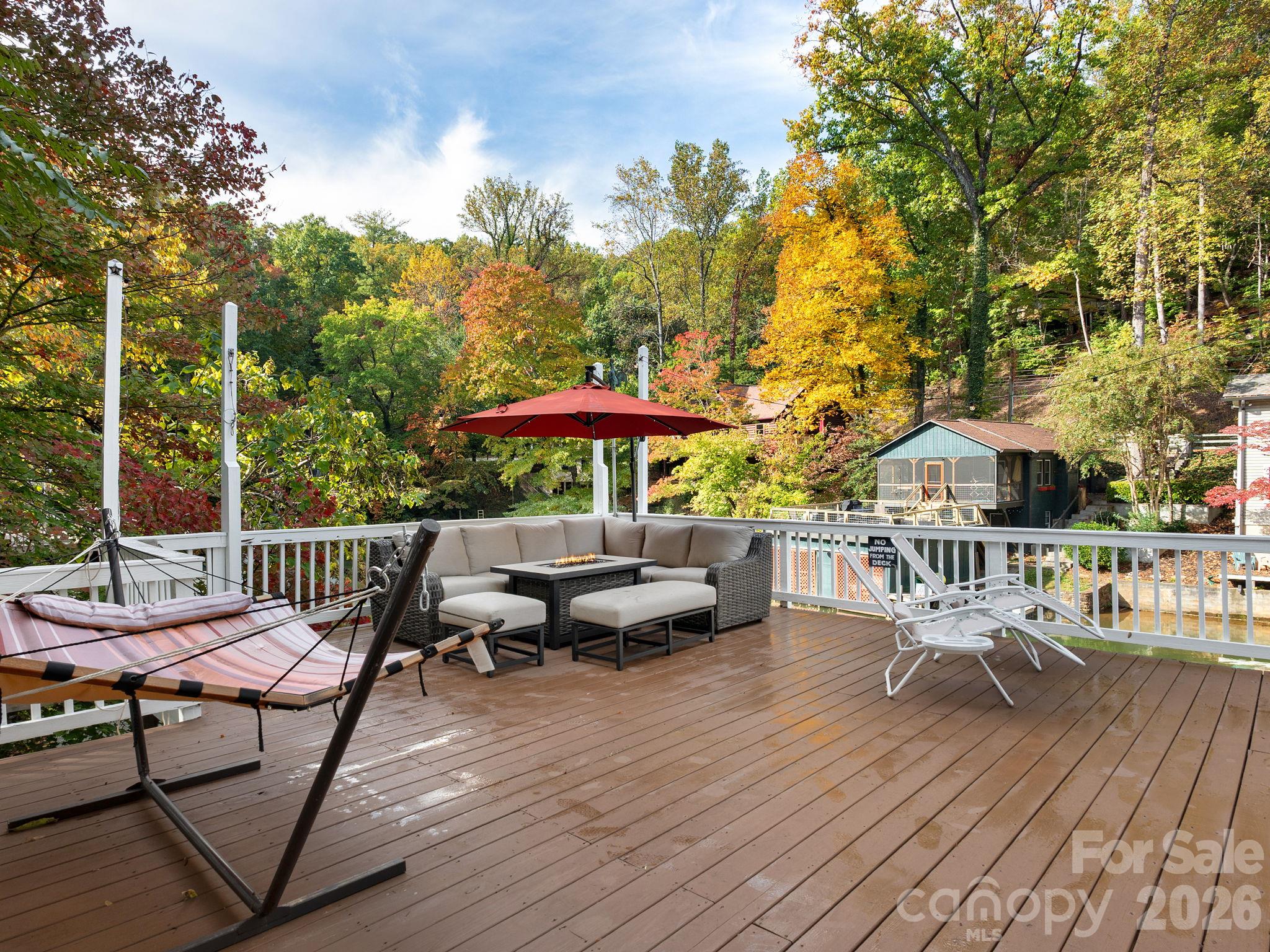 Upper Deck Above the Main House - 1942 Memorial Highway, Lake Lure