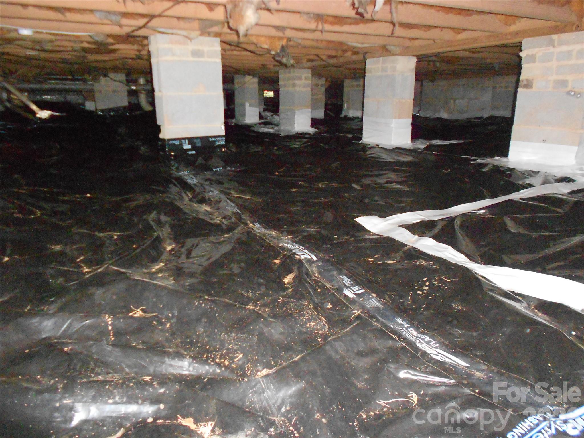 New vapor barrier - 6519 Old Meadow Road, Charlotte
