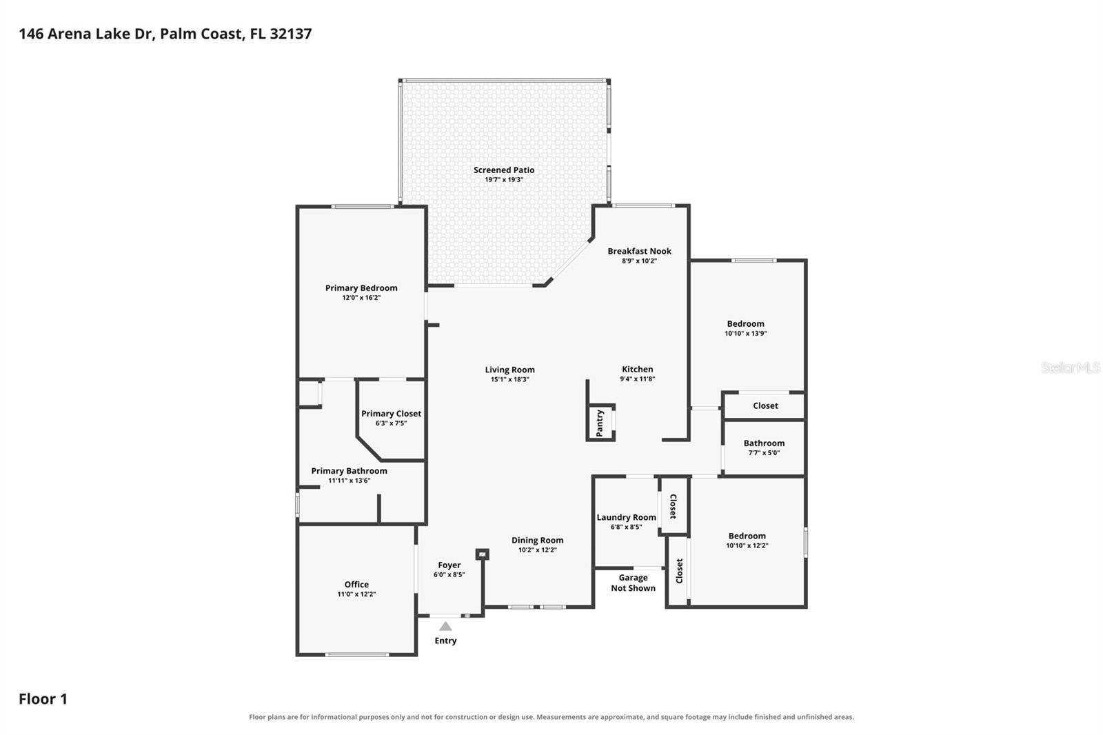 Floor Plan - 146 ARENA LAKE DR, PALM COAST