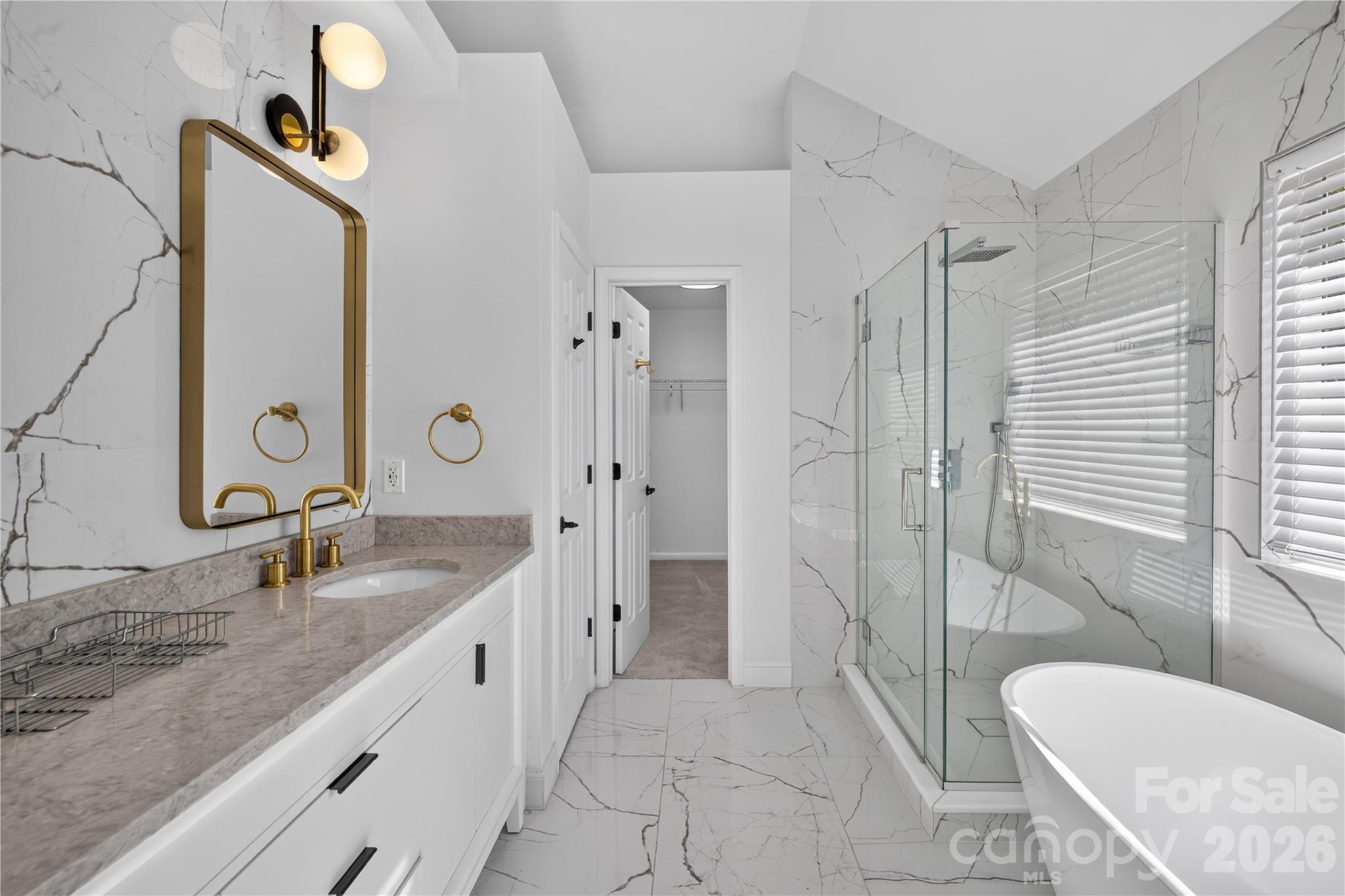 Fully tiled Master Bath with private toilet room - 12520 Vantage Point Lane, Huntersville