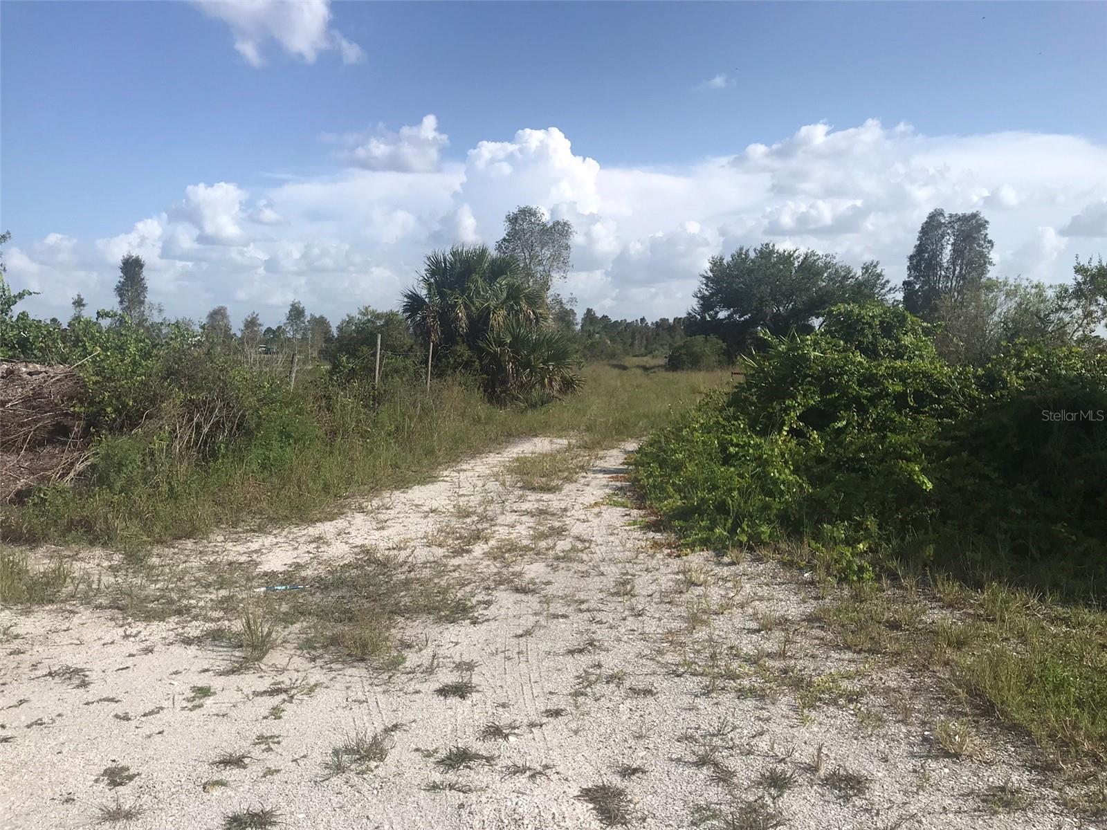 Gate is just about 100 feet ahead. Gate is split in the middle where the lock is and each end swings back to clear entrance. - 48091 BERMONT RD, PUNTA GORDA