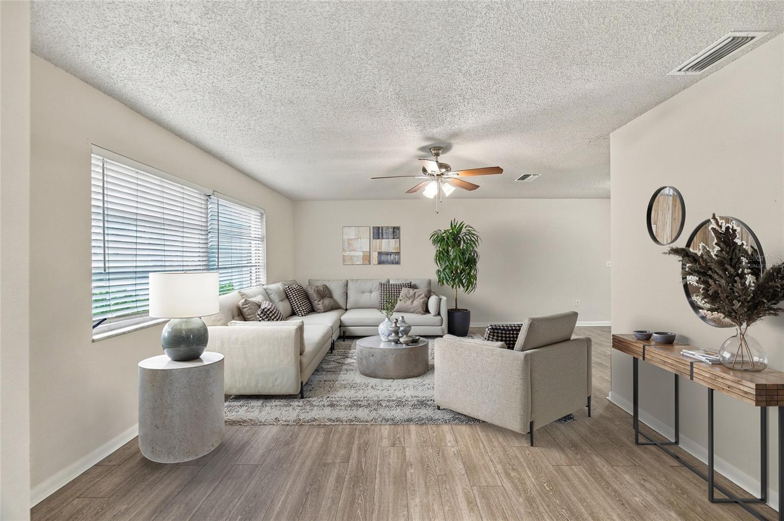 Virtually Staged* Living Room - 2704 WOODVIEW CT, CLEARWATER