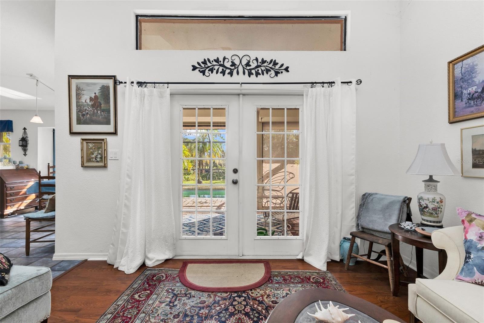 FORMAL LIVING ROOM WITH FRENCH DOORS - 1360 INVERNESS ST, PORT CHARLOTTE