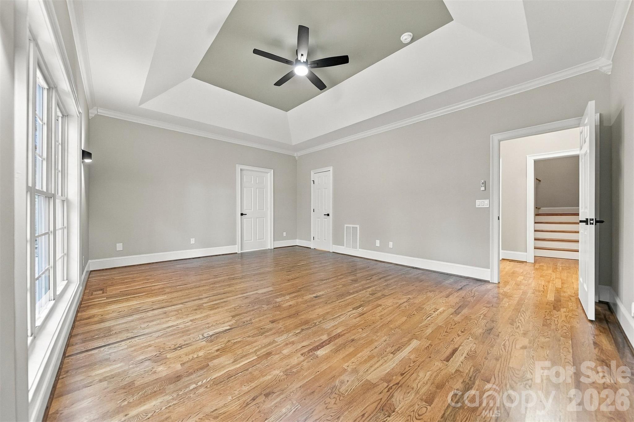 Brand new real hard wood floors in the primary bedroom! - 3442 Sourwood Court, Lincolnton