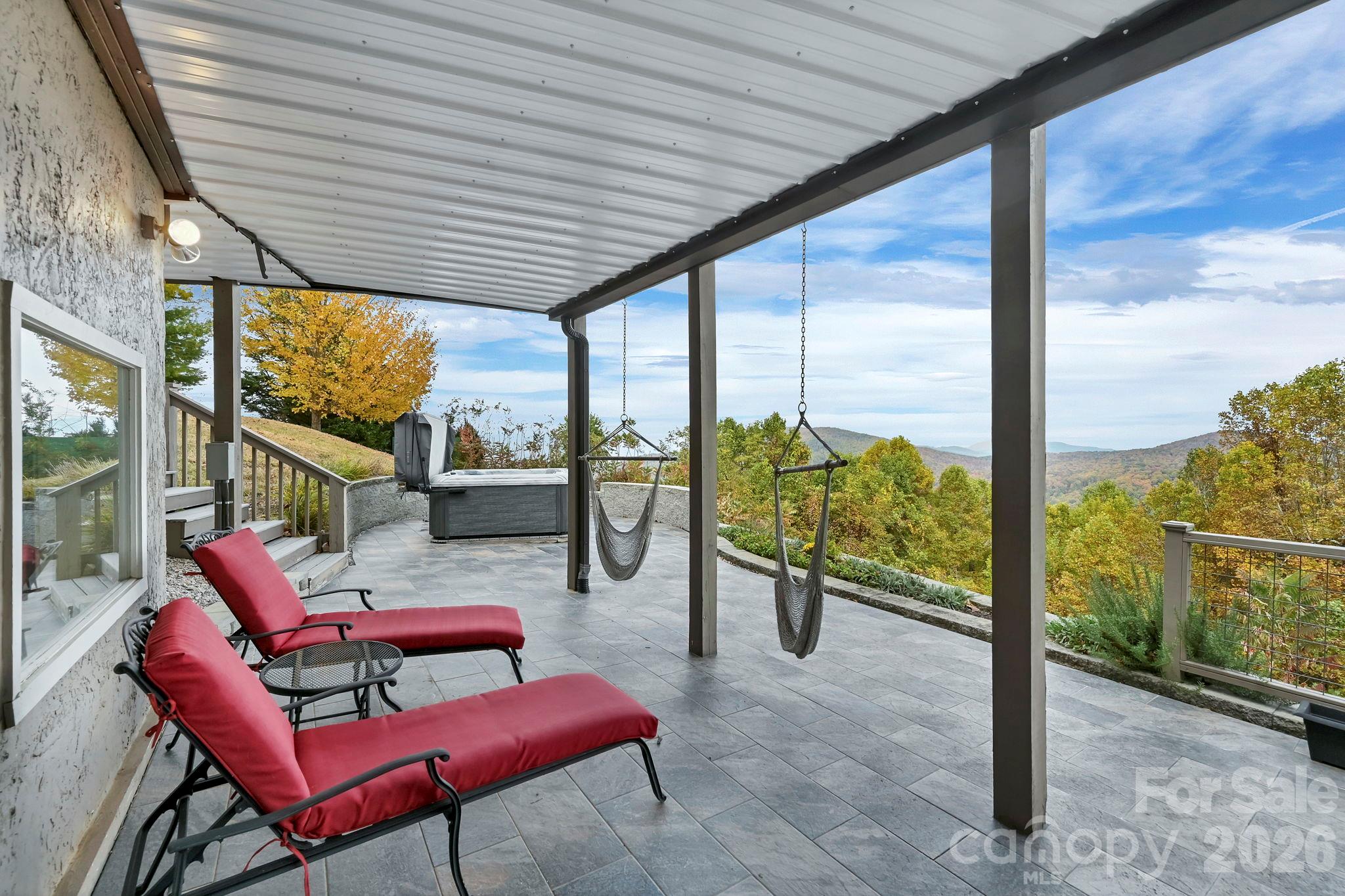 Lower Level Covered, Tiled Patio, just off the Sanctuary! - 107 Fawns Rest None, Black Mountain