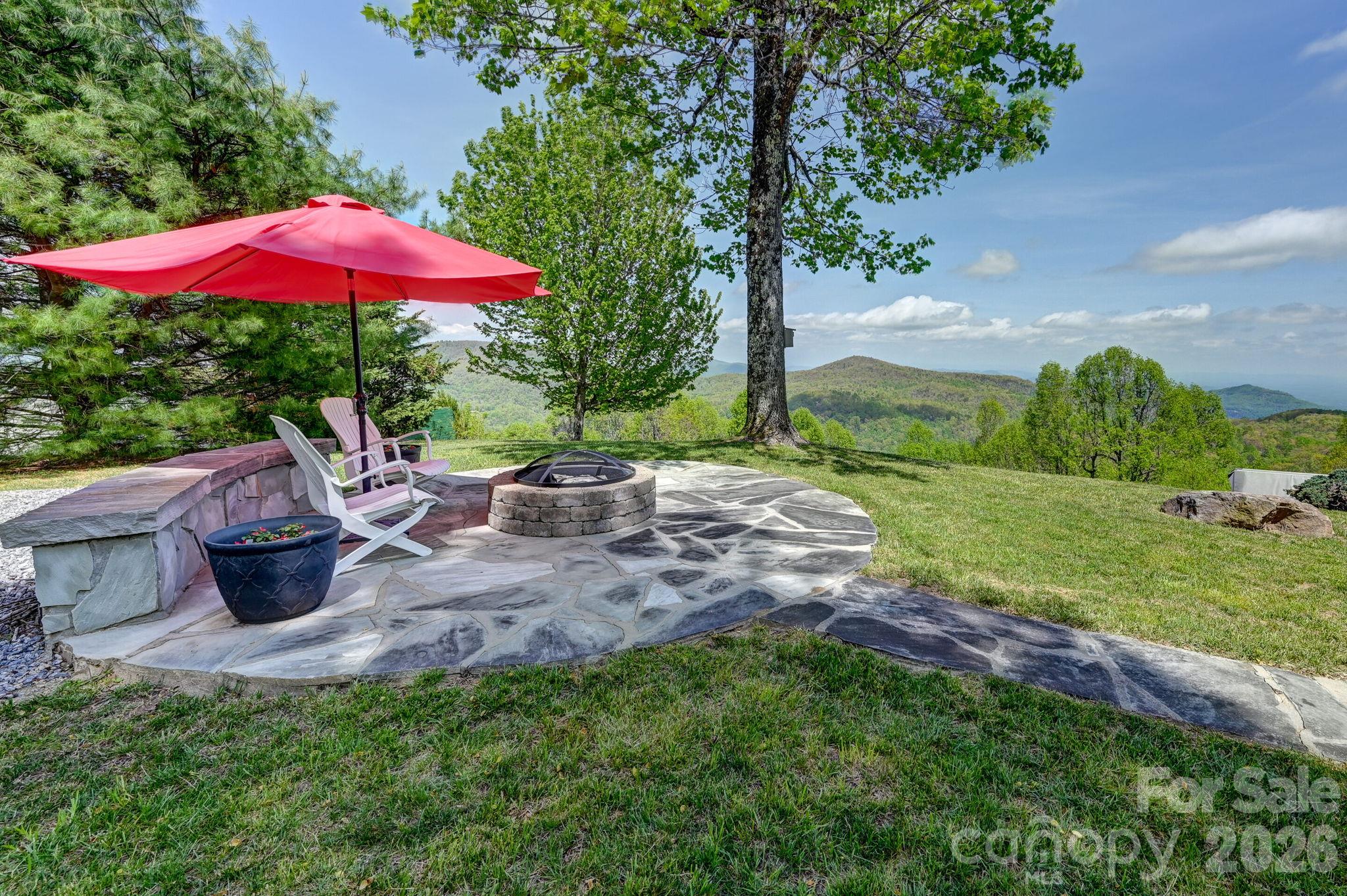 Enjoy the stone patio around the Firepit - 107 Fawns Rest None, Black Mountain