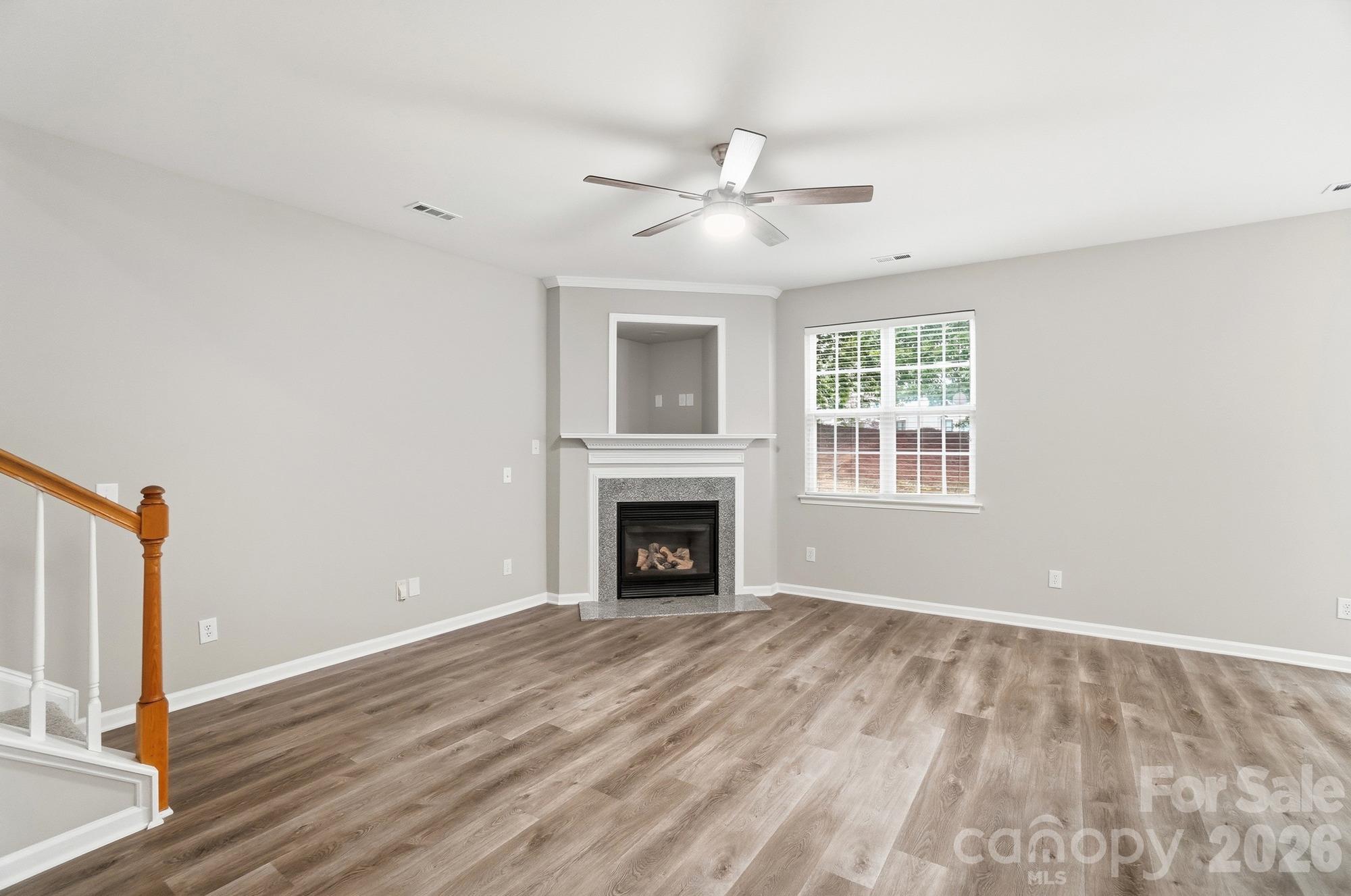 Living Room & Staircase - 16844 Kettlewell Lane, Charlotte