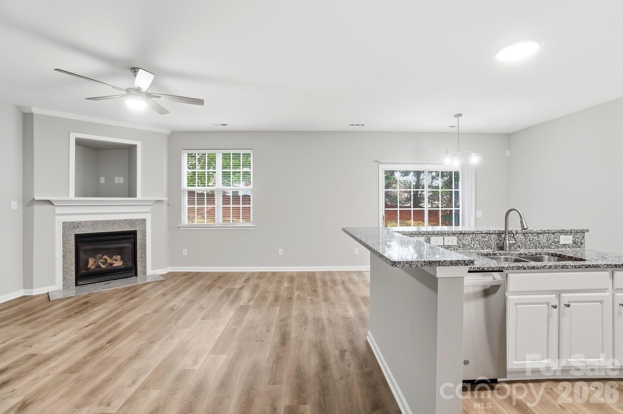 Open Concept Living & Kitchen - 16844 Kettlewell Lane, Charlotte