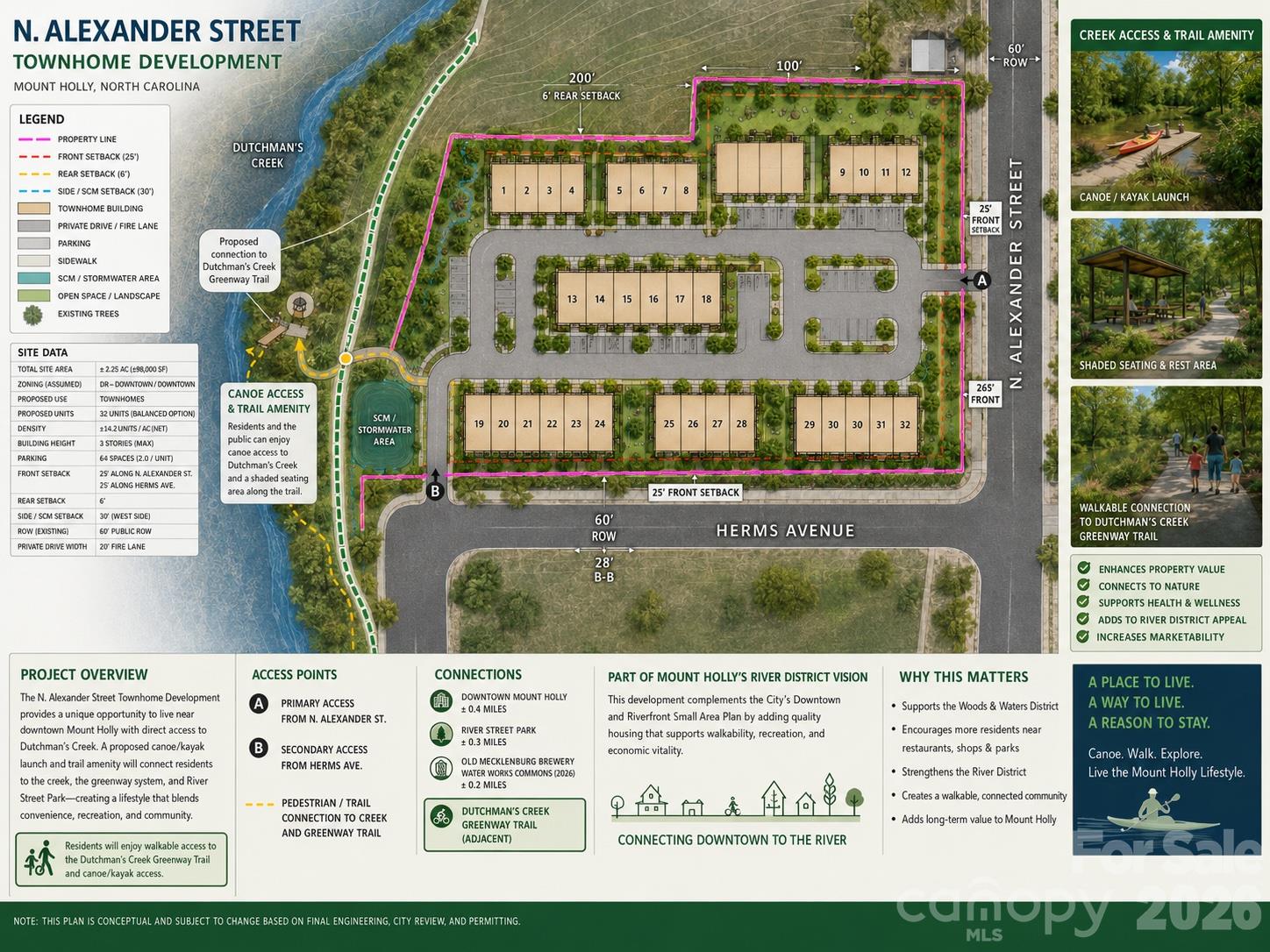 Conceptual Townhome plan - 000 N Alexander Street, Mount Holly