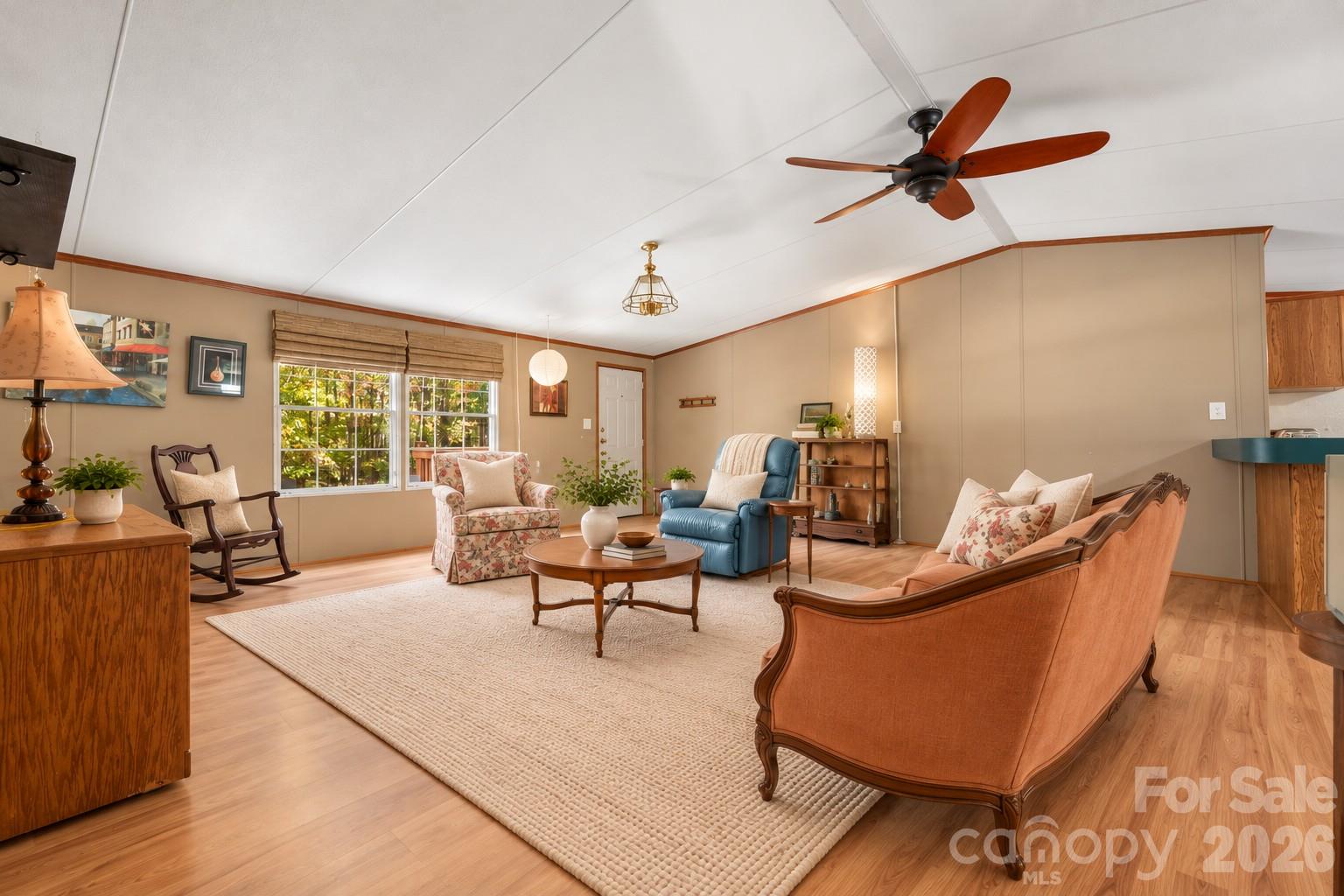 Virtuallt Staged living room - 3297 Stony Brook Circle, Newton