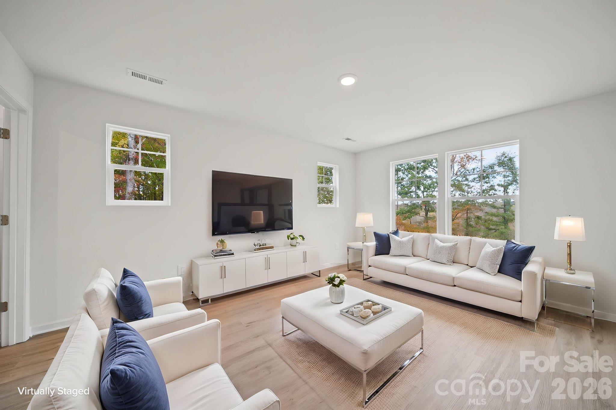 Great Room - Virtually Staged - 3266-3270 Loop Road, Lincolnton