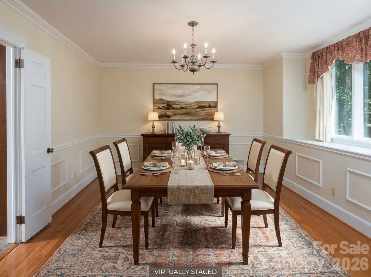 Dining room virtually staged - 1515 Holbrook Court, Albemarle