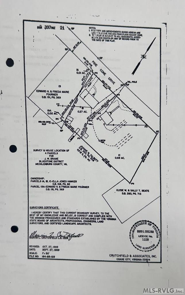 Plat for both - 284 Evergreen Road, Clarksville VA 23927