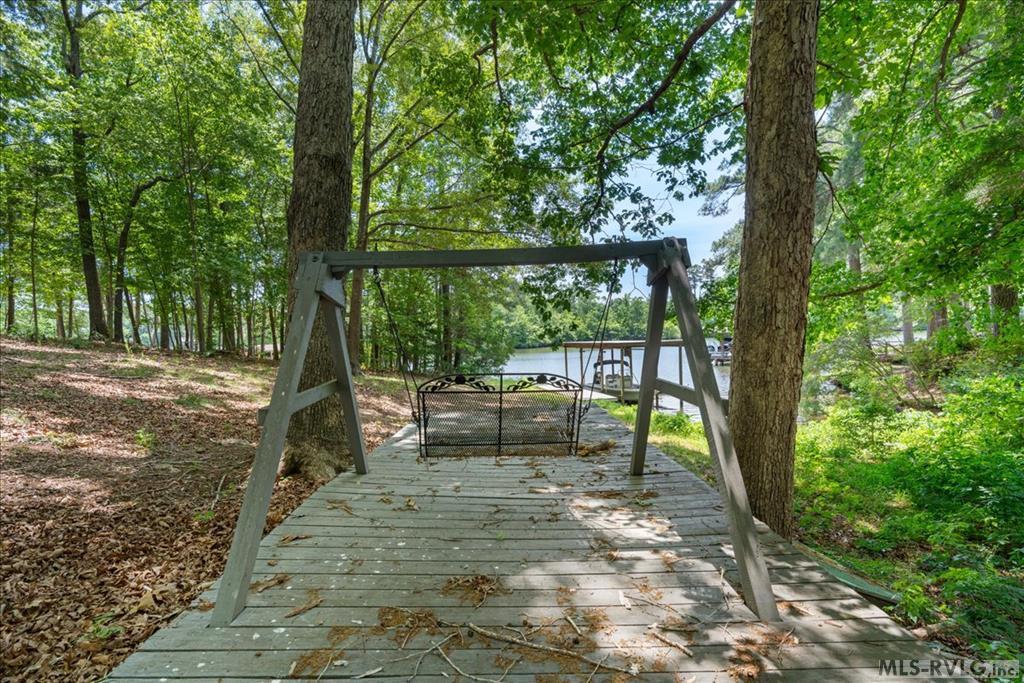 Deck overlooking Lake Gaston - 960 Poplar Creek Road, Bracey VA 23919
