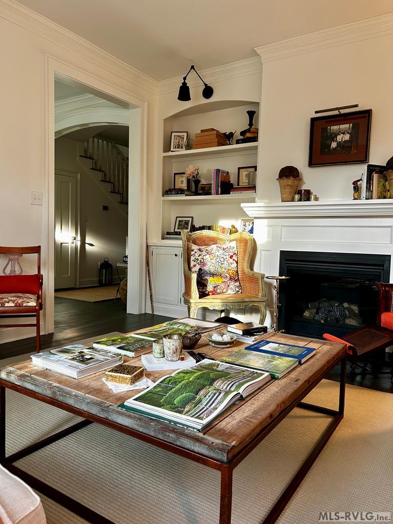 Living Room, Fireplace & Book Shelves - 401 Mosby Ave, Littleton NC 27850