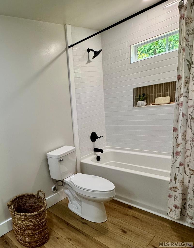 Detail of custom tile shower - 281 Powhatan Road, Clarksville VA 23927