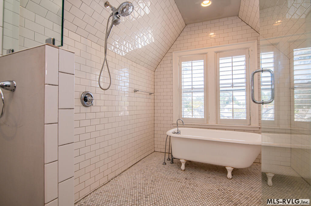 Upstairs Luxury Bathroom, Tub in the Shower - wow!! - 425 Roanoke Ave, Roanoke Rapids NC 27870
