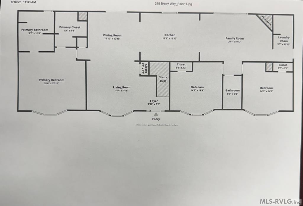 Main level Floor Plan - 285 Brady Way, Clarksville VA 23927