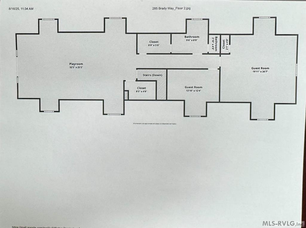 Upper Floor Plan - 285 Brady Way, Clarksville VA 23927