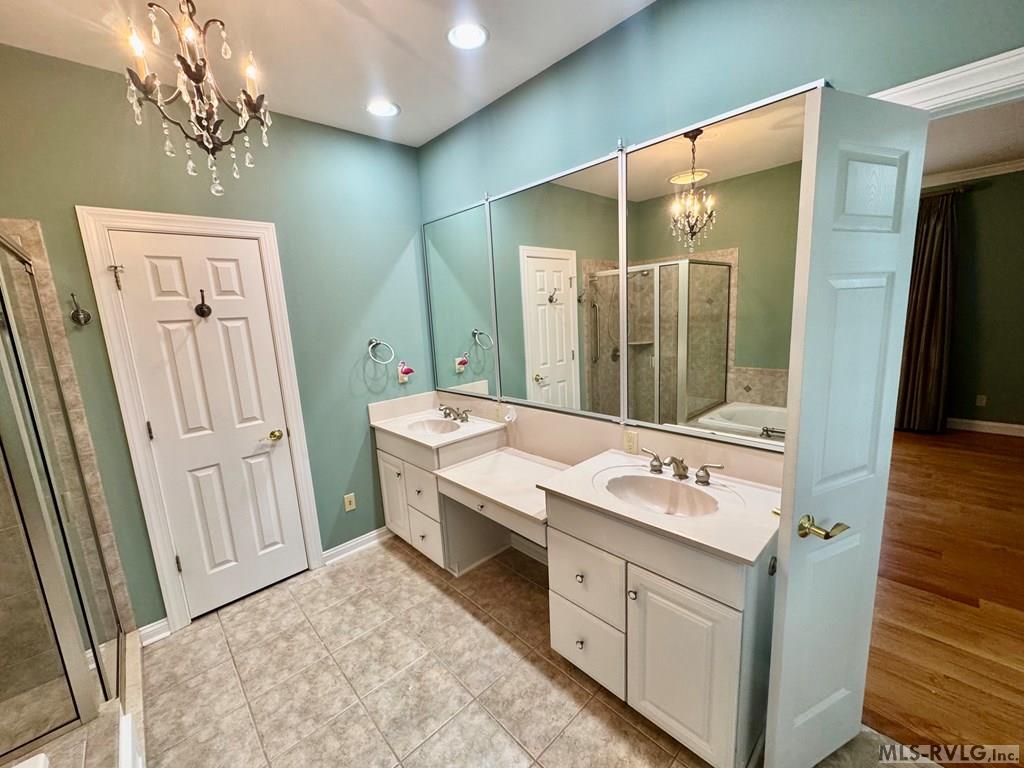 The Primary Suite Bath Detail - 454 Grace Stone Drive, Clarksville VA 23927